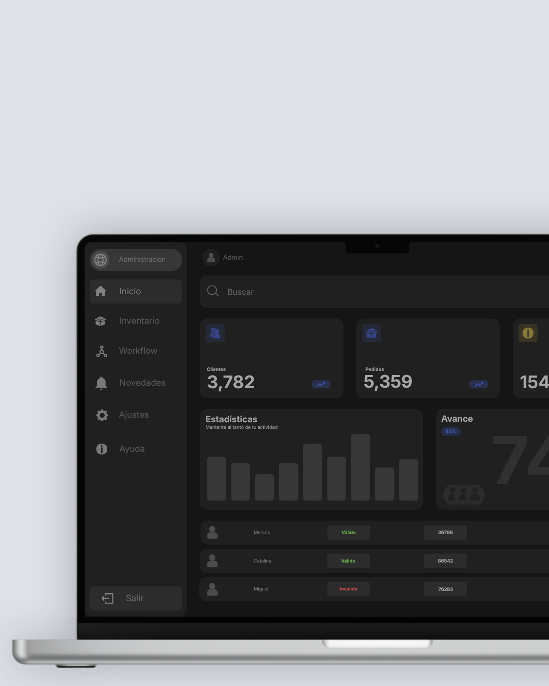 Sistema a Medida Mockup Background